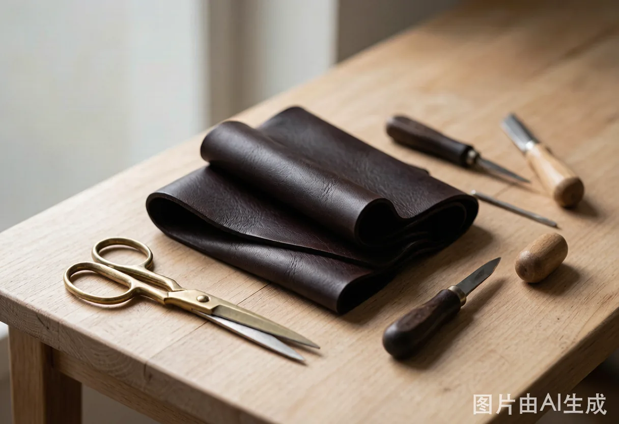 Handcrafted handbag sample showing detail work